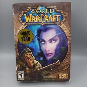 World of Warcraft Game of the Year Blizzard PC Game 5 Disc Set 2004 Original Box